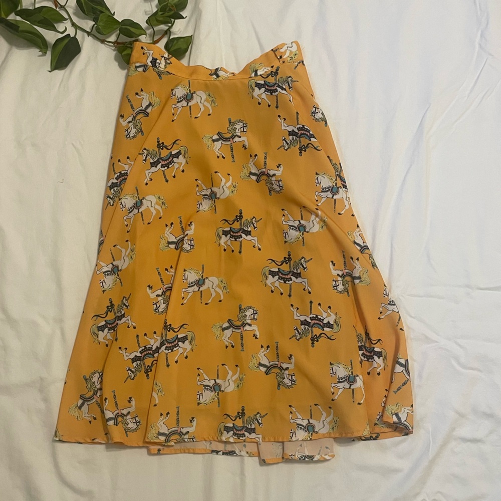 Yellow Carousel Horse Skirt